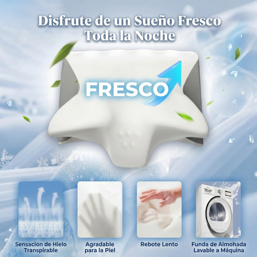 Almohada Cervical Ergonómica Ortopédica para Cuello y Hombros