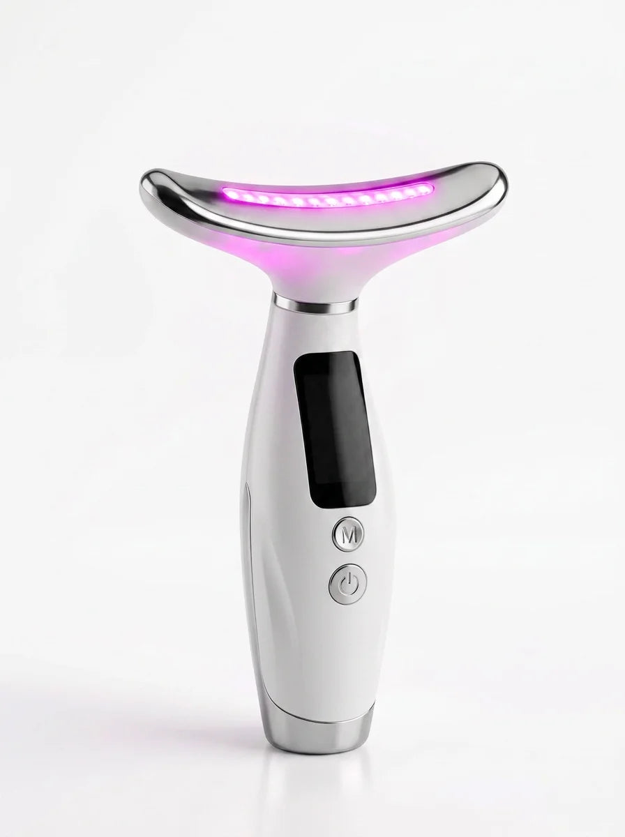 Masajeador Facial Antiarrugas con Fototerapia y Calor Recargable