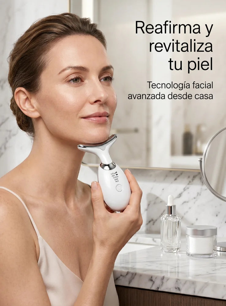 Masajeador Facial de Triple Acción con Fototerapia