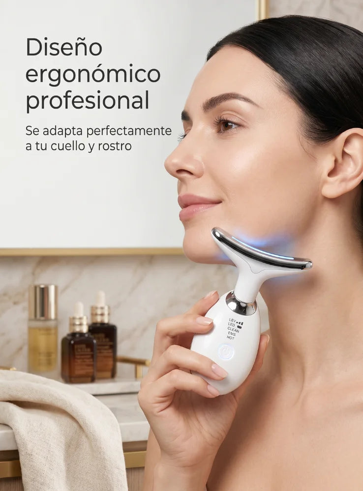 Masajeador Facial de Triple Acción con Fototerapia