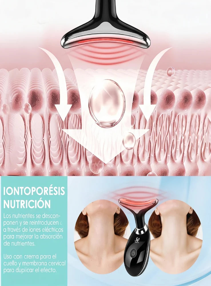 Masajeador Facial Antiarrugas con EMS y Calor Recargable