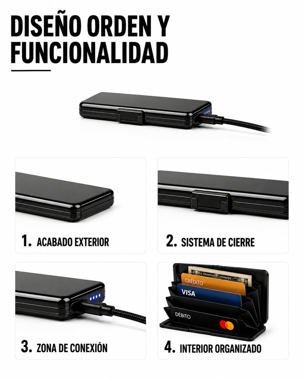 Power Bank – Billetera 2 En 1